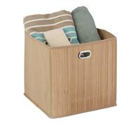 Storage basket Folding Organiser Decorative Cube 28 L 4 kg Bamboo Storage Box