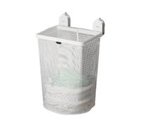 Storage basket for dirty laundry, wall-mounted storage container, laundry basket made of mesh net, for order in the bathroom, living area, balcony, corner