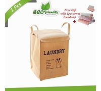 Storage Basket, Morbuy Toys Blankets with Cover Square and Laundry Newborns Gifts Nursery Organizer for Organizing Bin-Collapsible Hamper Original Linen and Fabric CD Jewelry Diaper Boxes Holders with Handle (women laundry)