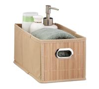 Storage basket Narrow Organiser Foldable Lightweight Bamboo Storage Box Natural