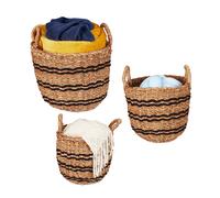 Storage basket Nursery Organiser Seagrass Baskets Stackable Natural Material
