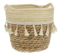 Storage Basket Plant Fibre Cotton, Beige for Back to School Decorations
