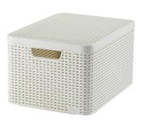 Storage Basket Rattan Style 4 Colors Curver Large Rattan Look With Lid