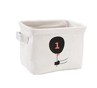 Storage Basket Small, Morbuy Christmas Gift for Organizing Toys Blankets and Laundry Newborns Gifts Nursery Organizer Bin-Collapsible Hamper Original Linen and Fabric Diaper Boxes Holders Water-proof (8.26* 6.29* 5.11inch, balloon)