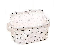 Storage Basket Small, Morbuy Christmas Gift for Organizing Toys Blankets and Laundry Newborns Gifts Nursery Organizer Bin-Collapsible Hamper Original Linen and Fabric Diaper Boxes Holders Water-proof (star)