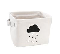 Storage Basket Small, Morbuy Christmas Gift for Organizing Toys Blankets and Laundry Newborns Gifts Nursery Organizer Bin-Collapsible Hamper Original Linen and Fabric Diaper Boxes Holders Water-proof (8.26* 6.29* 5.11inch, Clouds)