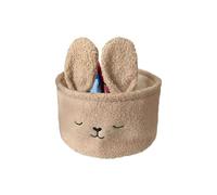 Storage Basket | Velvet 25x15cm Soft Decorative Organizer Bin | Cute Rabbit-Themed Toy Container For Kids | Space-Saving Box For Dog Toys, Remote Controls, Books, Towels, Snacks, Small Household Items