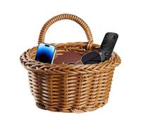 Storage Basket - Wall Bin, Organizer Basket, Mail Holder | Rustic Seagrass Storage Solution Hangable In Bathroom Garden Or Windowsill (Imitation Wicker)