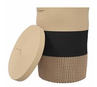 Storage Basket with Lid Laundry Washing Basket Laundry Hamper Cotton vidaXL