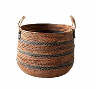 Storage Basket Woven Basket Organizer Bin Decorative Planter Cover With Braided And Sturdy Side Handles For Daily Use Suitable for living room bedroom, color to 1, Medium 35 27cm