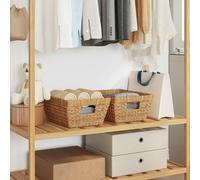 Storage Baskets 2pcs Natural Water Hyacinth 38x28x15cm Rustic Woven Durable Eco