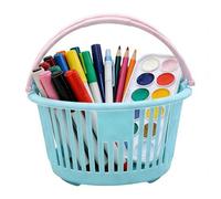 Storage Baskets - 6.3 x 3.54 Inch Shower Toiletries Holder Basket, Mini Storage Container with Handles, Multi-Purpose Solution for Dormitories, Home, School, Classroom, Nursery, Children's Room B