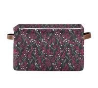storage baskets Finland Lily Of The Valley Gray Magenta collapsable and waterproof storage bin with sturdy handle bags cute 2 Piecing for gift cajones para organizar