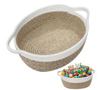 Storage Baskets, Woven Basket with Handle, Cotton Rope Gift Baskets Empty, Decorative Storage, Multi-Room Home Organizer for Blankets, Pet Toys, Books, Shoes