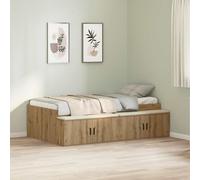 Storage Bed Frame Artisan Oak 90x200cm Engineered Wood with Drawer Modern 53.5cm