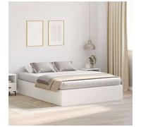 Storage Bed Frame White 80x200 cm Engineered Wood Small Single Lift Storage Bed