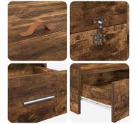 Storage Bed Frame with Drawer with Headboard & footboard w/ Storage 120 x 190 cm