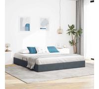 Storage Bed with Headboard Dark Grey 180 x 200 cm Velvet