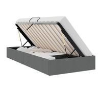 vidaXL Storage Bed with Mattress Light Grey 203 x 100 cm Fabric