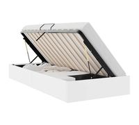 vidaXL Storage Bed with Mattress Pure White 183 x 213 cm Faux leather