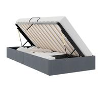 vidaXL Storage Bed with Mattress Light Grey 39.37 x 79.92 in Velvet, Bedroom, Rectangular, Modern, Durable, Featuring Sleek Lines, Soft Textures, and a Luxurious Aesthetic for Ultimate Comfort