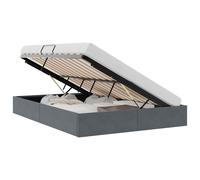vidaXL Storage Bed with Mattress Light Grey 39.37 x 79.92 in Velvet, Bedroom, Rectangular, Modern, Durable, Featuring Sleek Lines, Soft Textures, and a Luxurious Aesthetic for Ultimate Comfort