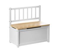 Storage Bench BERRIMA Pine Wood Light Brown/ White