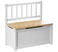 Storage Bench BERRIMA Pine Wood Light Brown/ White