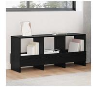 vidaXL Magazine Rack Black Oak 102 x 30 x 45 cm