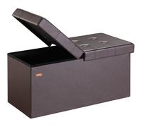 Storage Bench Brown 80x40x40cm Foldable