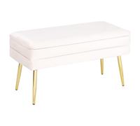 Storage Bench DURHAM Velvet Off-White