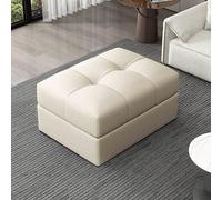 Storage Bench & Foot Stool - Stylish Pouffe Footrest & Shoe Change Seat for Bedroom & Living Room - Versatile End of Bed & Bathroom Vanity