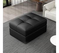 Storage Bench & Foot Stool - Stylish Pouffe Footrest & Shoe Change Seat for Bedroom & Living Room - Versatile End of Bed & Bathroom Vanity
