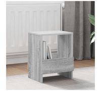 Storage Bench Grey Sonoma 35x30x45cm Engineered Wood Magazine Rack Seat for Home