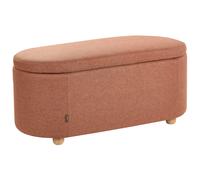Storage Bench HAYWARD Fabric 98 cm 44 cm Golden Brown