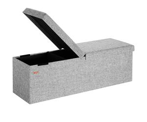 Storage Bench Light Grey 115x38x38cm Foldable