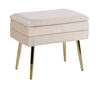 Storage Bench ODESSA Beige Velvet