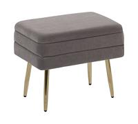 Beliani Storage Bench ODESSA Velvet Grey, Grey