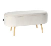 Storage Bench OKLAHOMA Chenille Off-White