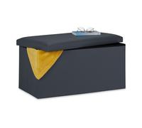 Storage bench Padded Ottoman Decorative Footstool 84 L Collapsible Lightweight