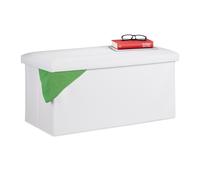 Storage bench Padded Ottoman Decorative Footstool 84 L Collapsible Lightweight
