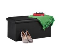 Storage bench Padded Ottoman Decorative Footstool 84 L Collapsible Lightweight
