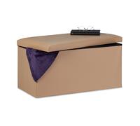 Storage bench Padded Ottoman Decorative Footstool 84 L Collapsible Lightweight