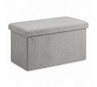 Storage bench Upholstered bench Hallway storage seat Teddy fabric