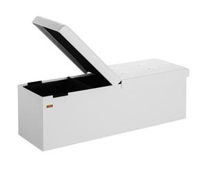 Storage Bench White 115x38x38cm Foldable