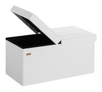 Storage Bench White 80x40x40cm Foldable