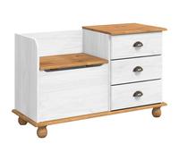 Storage Bench with Drawer with Storage ASKIM Solid Pine Wood Entryway vidaXL