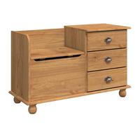 Storage Bench with Drawer with Storage ASKIM Solid Pine Wood Entryway vidaXL