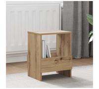 Storage Bench with Magazine Rack Artisan Oak 35x30x45cm Engineered Wood for Hall