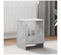 Storage Bench with Magazine Rack Concrete Grey 35x30x45cm Modern Engineered Wood